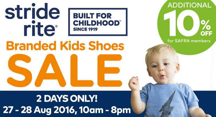 Featured image for Stride Rite: End Season Clearance Sale - Up to 60% Off at SAFRA Toa Payoh from 27 - 28 Aug 2016