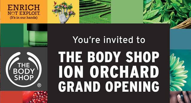 Featured image for The Body Shop: ION Store Opening - 20% Off Storewide from 20 - 28 Aug 2016