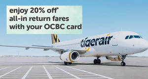 Featured image for Tigerair: All-in Return Fares fr $54 to 35 Destinations w/ OCBC Cards from 31 Aug – 6 Sep 2016