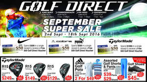 Featured image for Golf Direct: September Super Sale Offers from 2 – 18 Sep 2016