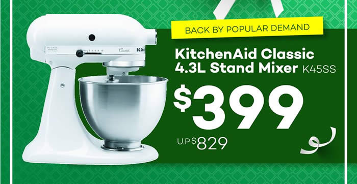 Featured image for Mayer: $399 (u.p. $829) KitchenAid Classic 4.3L Stand Mixer Promo from 5 Sep 2016