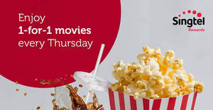 Featured image for Singtel: 1-FOR-1 movies at The Cathay Cineplex (Handy Road) on Thursdays till 22 Mar 2018