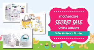 Featured image for (EXPIRED) mothercare: Secret Sale – Up to 50% Off from 30 Sep – 16 Oct 2016