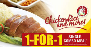 Featured image for (EXPIRED) Chicken Rice Shop offers 1-for-1 single combo meal at Causeway Point & OneKM on 10 Jun 2017