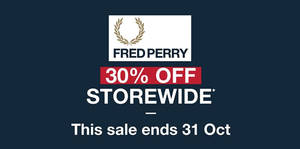 Featured image for (EXPIRED) Fred Perry: 30% Off Storewide at ION Orchard, Cathay Cineleisure & Takashimaya from 6 – 31 Oct 2016