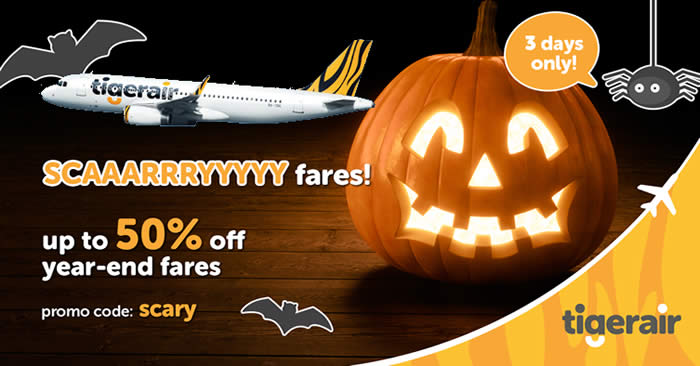 Featured image for Get 10% to 50% off selected TigerAir fares with a special promo code from 28 - 30 Oct 2016