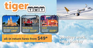 Featured image for (EXPIRED) Tigerair offers all-in return fares fr $49 to over 35 destinations from 31 Oct – 6 Nov 2016