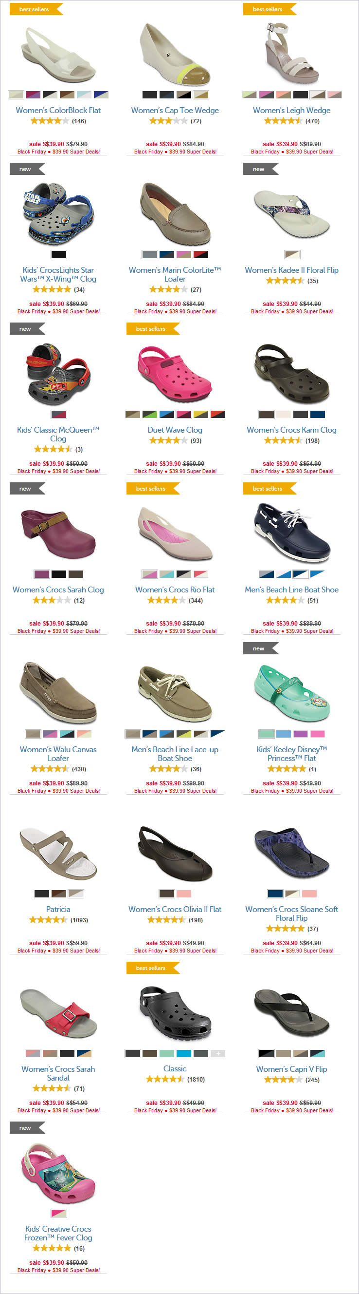 Crocs’s Black Friday promo offers discounts of up to $60 for one-day ...