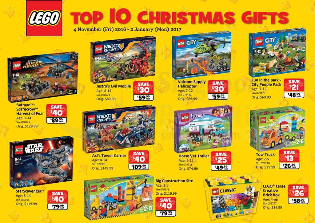 Save up to 40 on these LEGO offers at all retailers from 4 Nov 2016