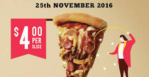 Featured image for Pezzo Pizza celebrates turning 4 with $4 pizza slices all-day at all 30 outlets on 25 Nov 2016