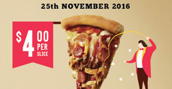 Featured image for Pezzo Pizza celebrates turning 4 with $4 pizza slices all-day at all 30 outlets on 25 Nov 2016