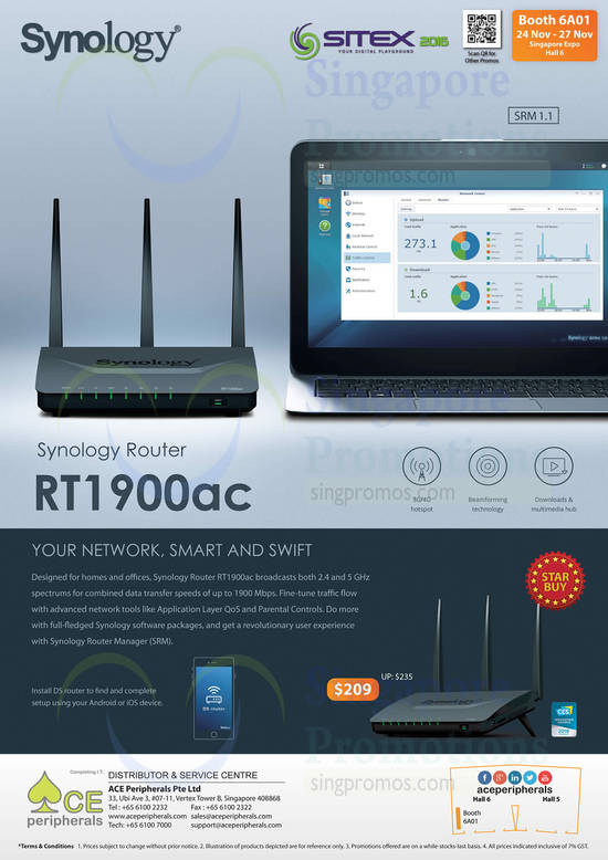 SITEX 2016 ACE Peripherals Synology Router RT1900ac