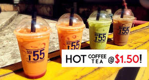 Featured image for (EXPIRED) Soi 55 offers Hot Coffee or Thai Milk Tea for $1.50 (U.P. $2.80) at One Shenton from 14 – 30 Nov 2016