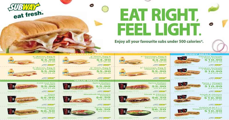 Subway’s latest coupon deals let you save up to $7.20 from 4 Nov - 7 ...
