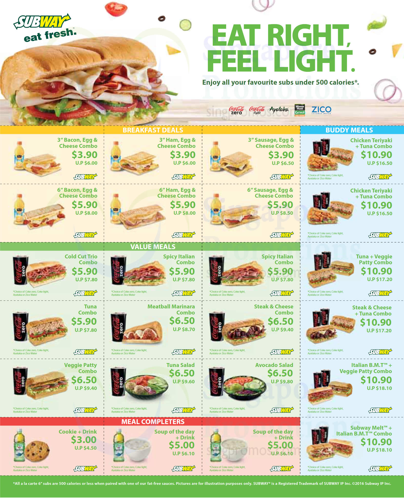 Subway's latest coupon deals let you save up to $7.20 from 4 Nov - 7 Dec 2016