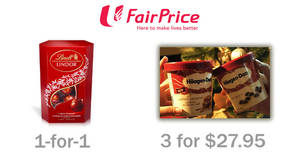 Featured image for Fairprice offers Haagen-Dazs at 3-for-$27.95, 1-for-1 LINDT Lindor Cornet & more from 8 – 14 Dec 2016