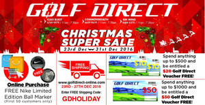 Featured image for Golf Direct December Super Sale Offers from 23 – 31 Dec 2016