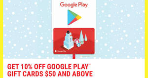 Featured image for (EXPIRED) Google Play gift cards going at 10% off at Cheers & Fairprice Xpress from 31 Jan – 6 Feb 2017