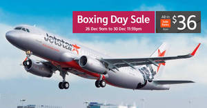 Featured image for Jetstar Airways: Fr $36 all-in to over 20 destinations boxing day fares sale! Ends 30 Dec 2017
