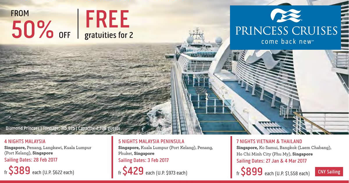 Grab a 4-night cruise fr $389 with Princess Cruises’ festive sale from ...