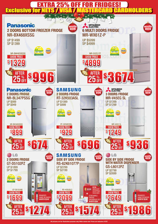 Suntec Xmas Electronics Fridges, Samsung, LG, Panasonic Dec 2016