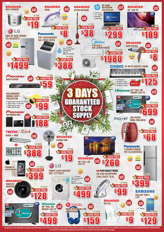 Suntec Xmas Electronics Hot Deals, Iron, Fridge, Washer Dec 2016