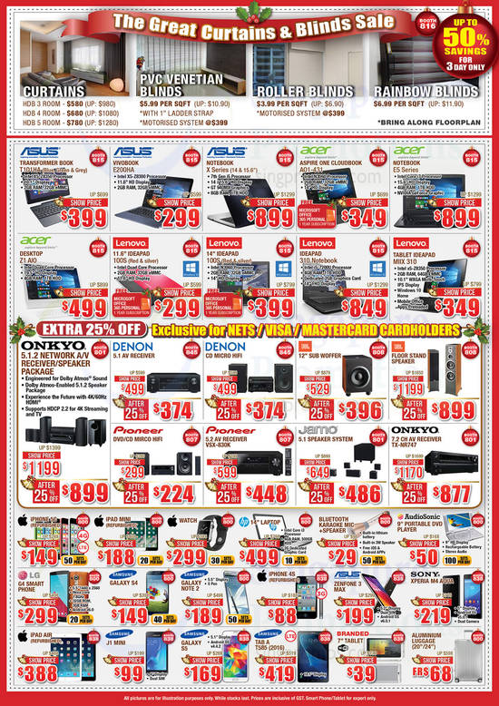 Suntec Xmas Electronics Notebooks, Home Theatre Dec 2016