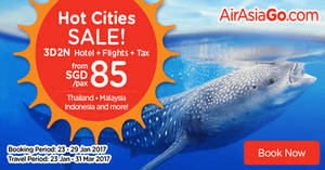 Featured image for (EXPIRED) Grab a 3D2N vacation fr $85/pax (Hotel + Flights + Taxes) with Air Asia Go’s latest promo valid from 23 – 29 Jan 2017