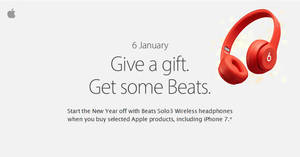 Featured image for (EXPIRED) Apple Store one-day sale – Free Beats Headphones worth $398 with purchase of selected products on 6 Jan 2017