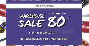 Featured image for Rad Russel warehouse sale offers up to 80% discounts from 11 – 15 Jan 2017