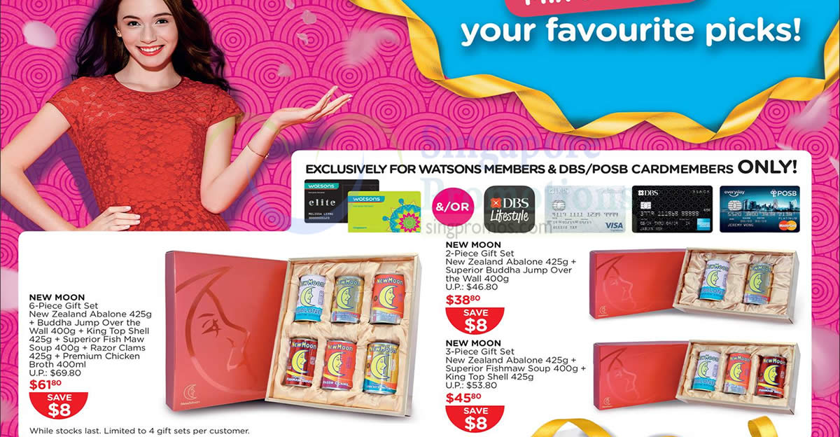 Watsons New Moon Festive Sets Offers For Dbs Posb Watsons Cardmembers From 5 Jan 1 Feb 17