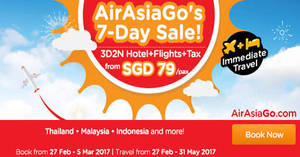 Featured image for (EXPIRED) Enjoy a 3D2N vacation fr $79/pax (Hotel + Flights + Taxes) with Air Asia Go’s latest promo from 27 Feb – 5 Mar 2017