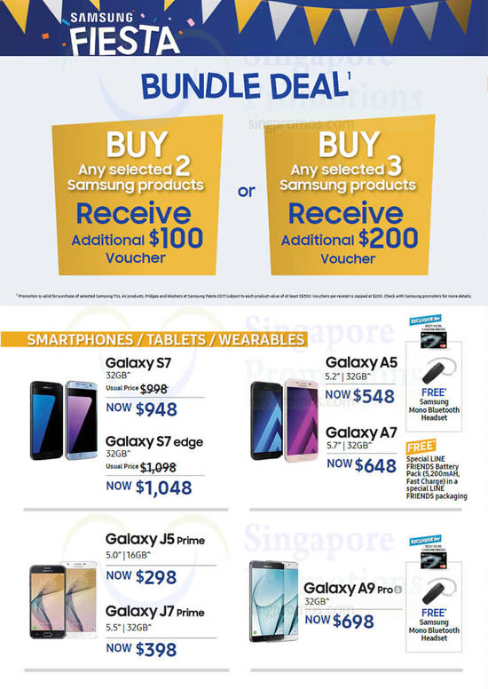 Bundle Deals, Smartphones, Tablets, Wearables, Samsung Fiesta 17 Feb 2017