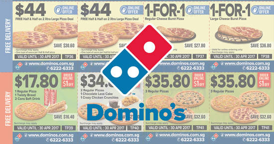 Discount coupons domino'