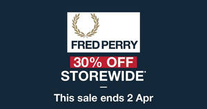 Featured image for (EXPIRED) Fred Perry slashes 30% off STOREWIDE at ION Orchard, Cathay Cineleisure & Takashimaya from 2 Mar – 2 Apr 2017