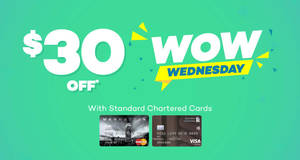 Featured image for (EXPIRED) Lazada offers $30 off $250 min spend with Standard Chartered cards on Wednesdays from 4 Jan – 28 Jun 2017