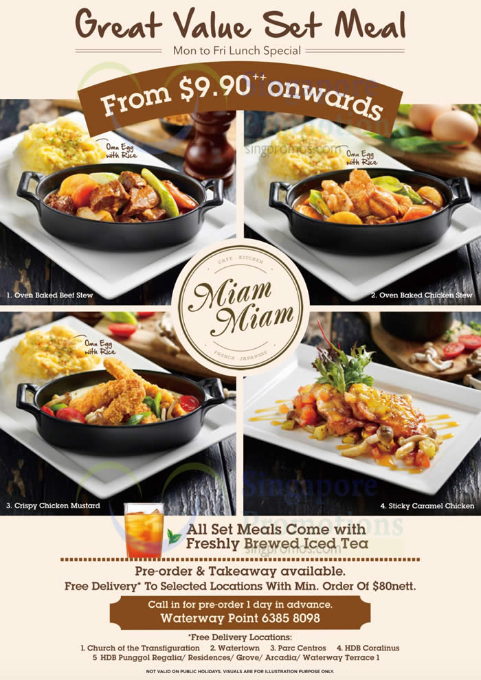 Miam Miam $9.90++ Great Value Weekday Set Meals at Waterway Point ...