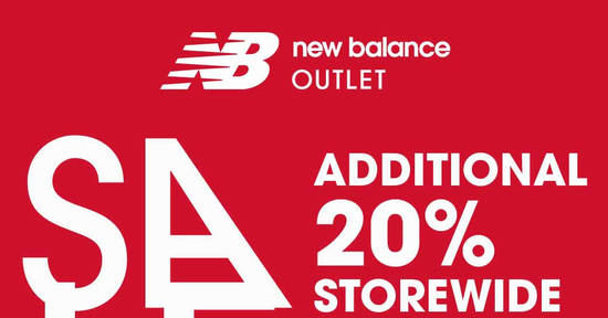 Featured image for New Balance throws 20% off storewide at all factory outlets from 17 - 19 Mar 2017