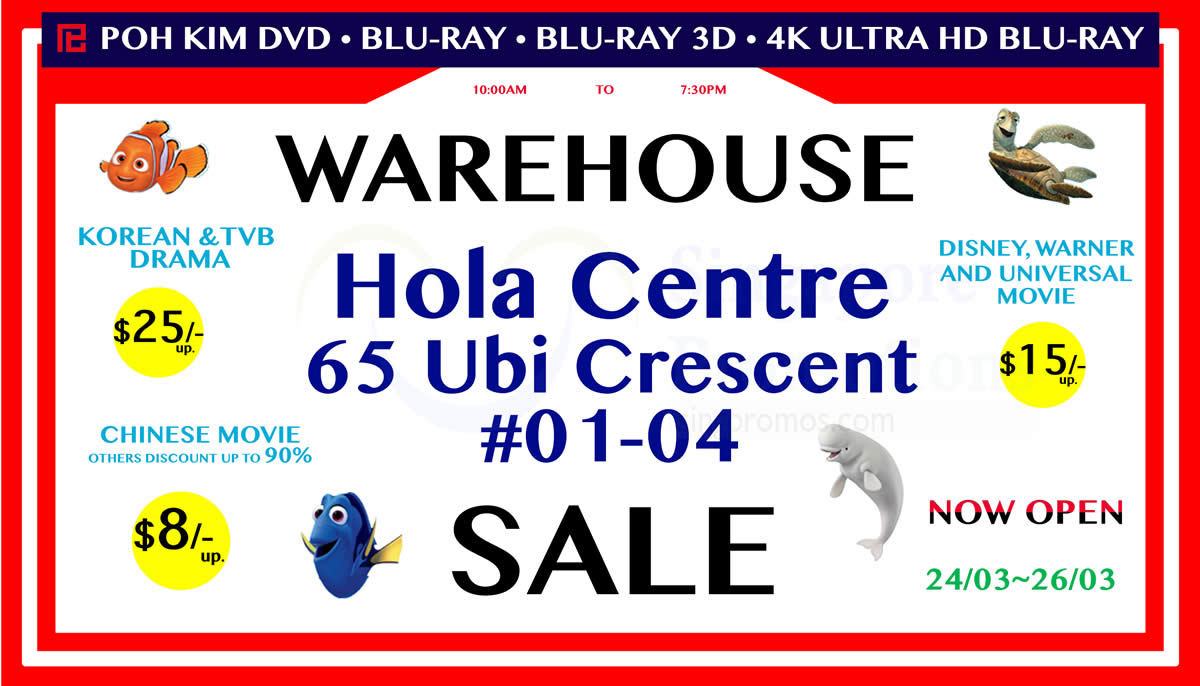 Poh Kim Video Blu Ray Warehouse Sale At Hola Centre From 24 26 Mar 2017