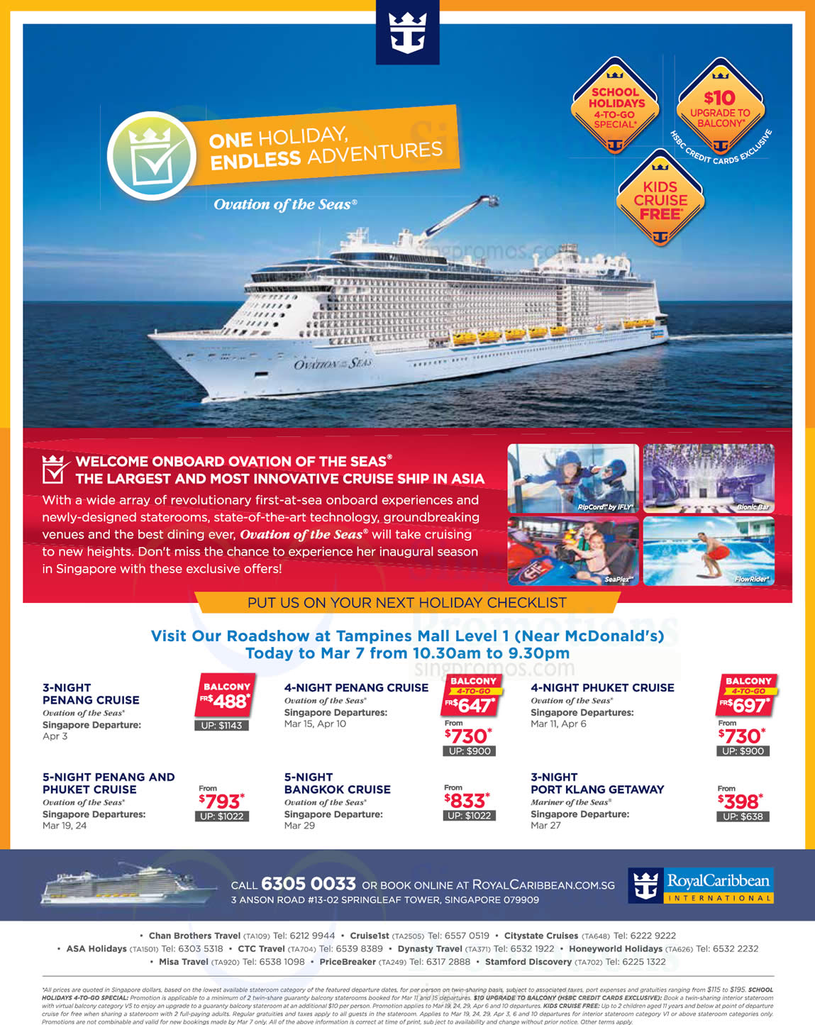 Royal Caribbean roadshow at Tampines Mall (Cruise from $398*) from 2 ...