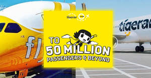 Featured image for (EXPIRED) Scoot & Tigerair celebrates 50 million passengers with a 4-day sale from 15 – 18 Mar 2017