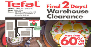 Featured image for (EXPIRED) Tefal’s warehouse clearance offers over 60% savings at Courts Megastore from 4 – 5 Mar 2017