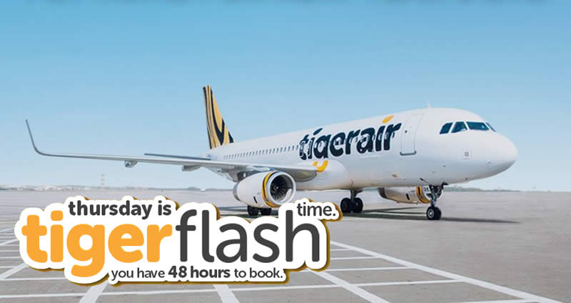 Featured image for Tigerair's 48hr FLASH sale features fares fr $38 all-in to over 40 destinations! Book from 20 - 22 Jul 2017, 8am to 8am