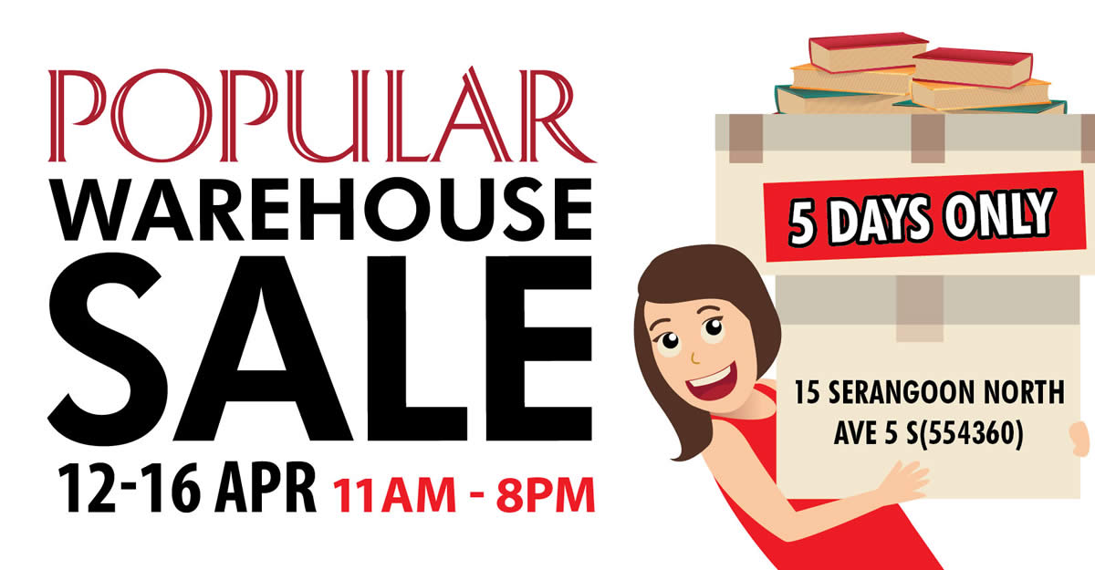 Featured image for POPULAR's warehouse sale returns featuring discounts of up to 90% off from 12 - 16 Apr 2017