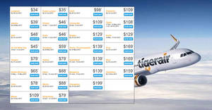 Featured image for (EXPIRED) Tigerair’s 24hr FLASH sale features fares fr $34 all-in to over 25 destinations! Book from 13 – 14 Apr 2017