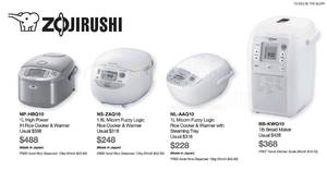 Featured image for (EXPIRED) ZOJIRUSHI rice cookers & other offers at Tangs valid till 16 Apr 2017