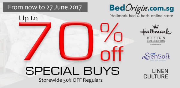 Featured image for Enjoy up to 70% OFF when you shop at Bedorigin.com.sg from now till 27 June 2017!