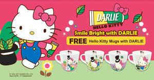 Featured image for Free Hello Kitty Mugs with DARLIE at selected Fairprice stores from 12 – 25 May 2017