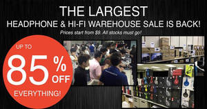 Featured image for (EXPIRED) Hwee Seng’s headphone & hifi warehouse sale returns with up to 85% off from 26 – 28 May 2017