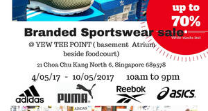 Featured image for (EXPIRED) JLCSPORTS.com up to 70% off branded sportswear sale at Yewtee Point from 4 – 10 May 2017